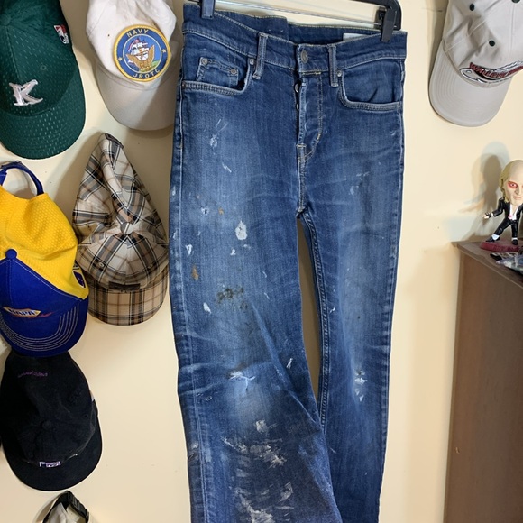 All Saints CUSTOM Distressed / Stained Cigarette fit 30W/30L - Picture 4 of 11